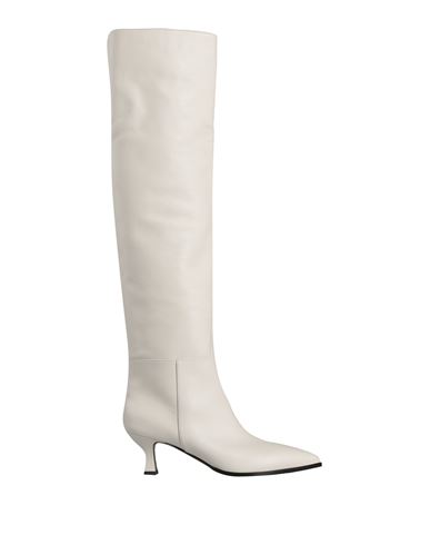 Shop 3juin Woman Boot Ivory Size 6 Soft Leather In White
