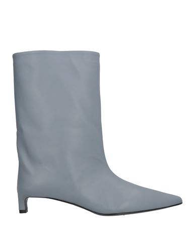 Jil Sander Woman Ankle Boots Grey Size 11 Calfskin In Grey
