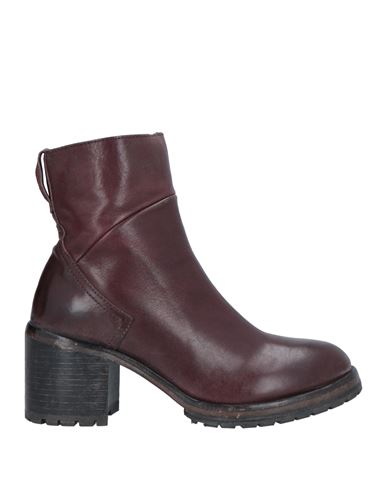 Moma Woman Ankle Boots Burgundy Size 7 Soft Leather In Red