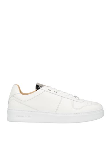 Philipp Plein Man Sneakers White Size 12 Soft Leather