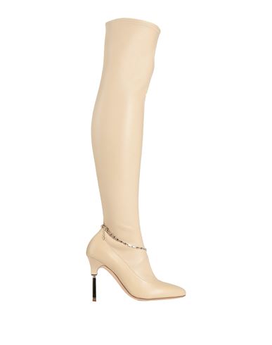 Mia Becar Woman Knee Boots Beige Size 11 Soft Leather