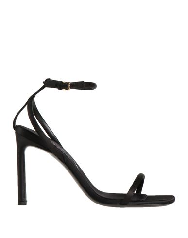 Evangelie Smyrniotaki X Sergio Rossi Woman Sandals Black Size 11 Textile Fibers