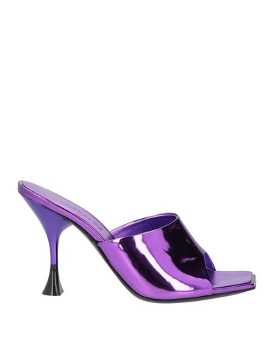 3juin Woman Sandals Purple Size 11 Soft Leather