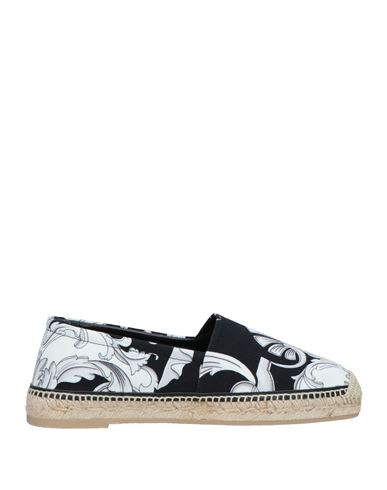 VERSACE VERSACE MAN ESPADRILLES BLACK SIZE 12 TEXTILE FIBERS 