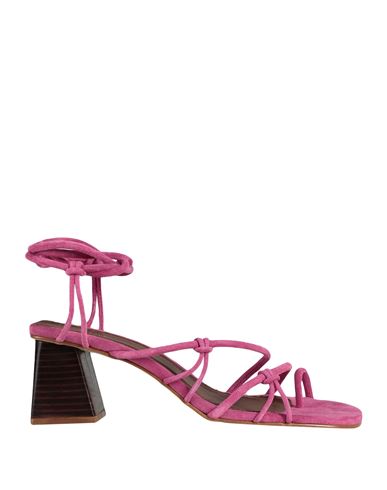 Alohas Woman Toe Strap Sandals Magenta Size 10 Soft Leather