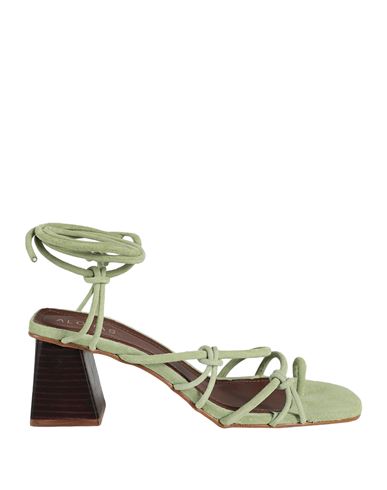 Alohas Woman Toe Strap Sandals Light Green Size 10 Soft Leather