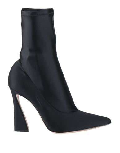 Gianvito Rossi Woman Ankle Boots Black Size 10 Textile Fibers