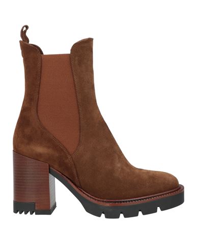 Lorenzo Mari Woman Ankle Boots Brown Size 6 Soft Leather