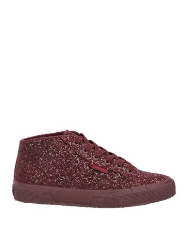 Superga Woman Sneakers Burgundy Size 6.5 Polyethylene, Polyester In Red