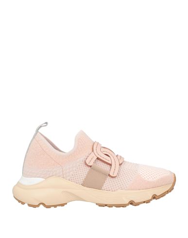 Tod's Woman Sneakers Light Pink Size 6.5 Textile Fibers, Soft Leather