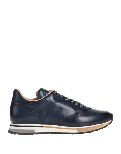 Dunhill Man Sneakers Navy Size 8.5 Soft Leather In Blue