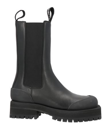 Palm Angels Woman Ankle Boots Black Size 6 Soft Leather In Black