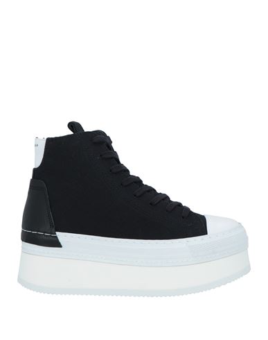 Cinzia Araia Woman Sneakers Black Size 10 Textile Fibers, Soft Leather