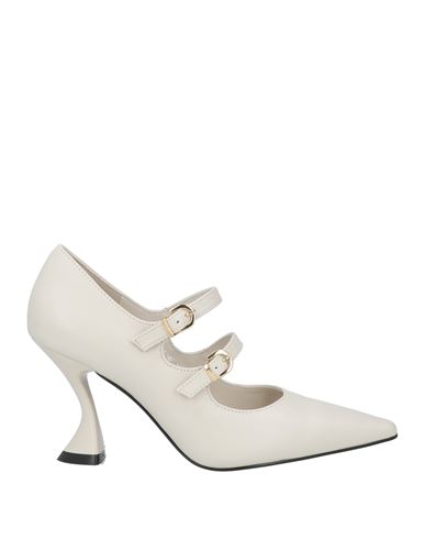 Jeannot Woman Pumps Off White Size 10 Soft Leather