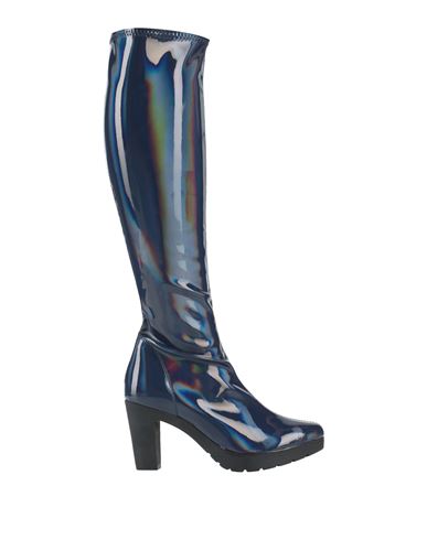 Nr Rapisardi Woman Knee Boots Navy Blue Size 9 Textile Fibers