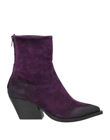 Just Juice Woman Ankle Boots Purple Size 11 Soft Leather