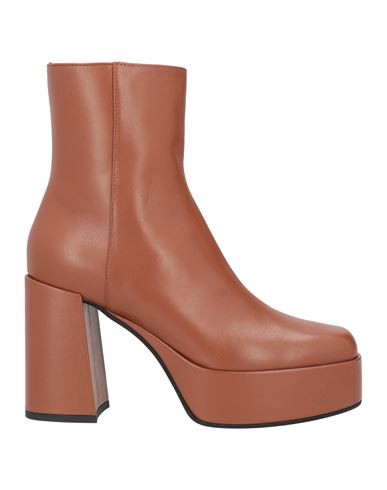 Giampaolo Viozzi Woman Ankle Boots Brown Size 9 Soft Leather