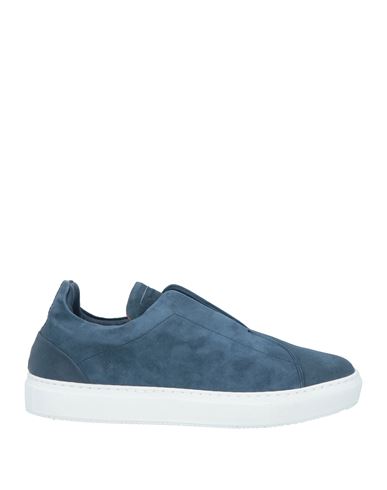 Andrea Ventura Firenze Man Sneakers Slate Blue Size 12 Soft Leather