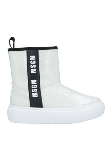 Shop Msgm Toddler Girl Ankle Boots Off White Size 9c Textile Fibers