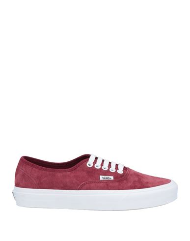 Vans Woman Sneakers Burgundy Size 9 Soft Leather In Red