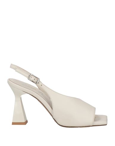 Noa A. Woman Sandals Ivory Size 7 Soft Leather In White