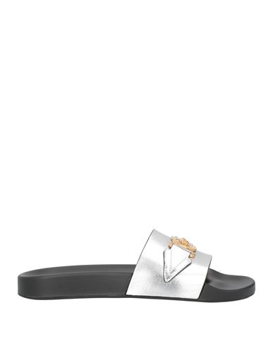 Versace Woman Sandals Silver Size 10 Calfskin