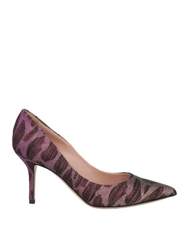Ninalilou Woman Pumps Purple Size 8 Textile Fibers In Multi