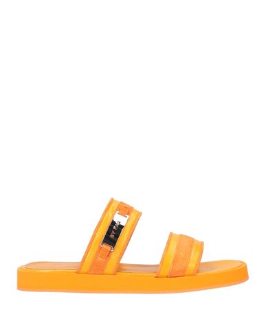 By Far Woman Sandals Orange Size 9 Soft Leather