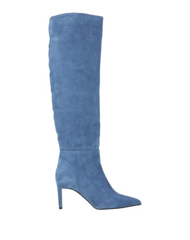 Luca Valentini Woman Knee Boots Blue Size 7 Soft Leather