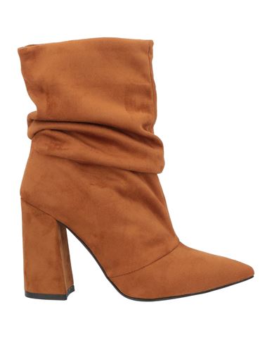 Nila & Nila Woman Ankle Boots Tan Size 9 Textile Fibers In Brown