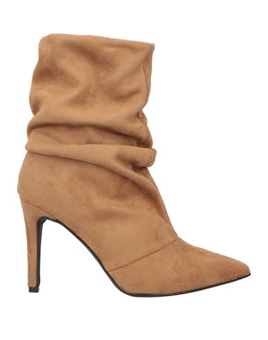 Nila & Nila Woman Ankle Boots Camel Size 10 Textile Fibers In Beige