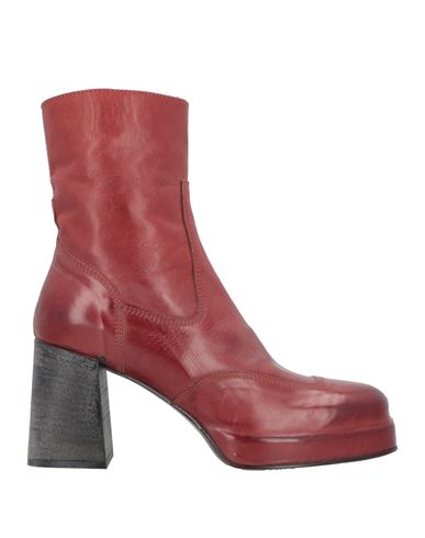 Moma Woman Ankle Boots Brick Red Size 11 Soft Leather
