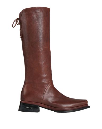 Malloni Woman Knee Boots Brown Size 10 Soft Leather