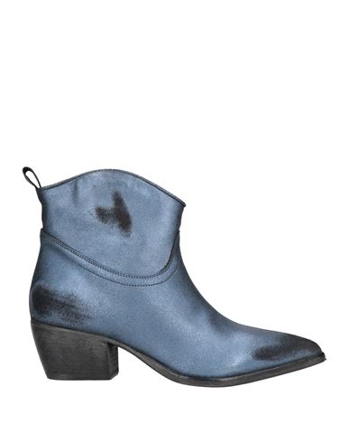 Moma Woman Ankle Boots Slate Blue Size 8.5 Soft Leather
