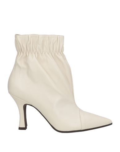 Sergio Cimadamore Woman Ankle Boots Ivory Size 5 Soft Leather In White