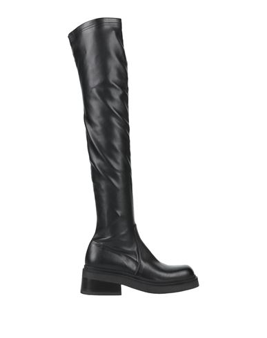 Strategia Woman Knee Boots Black Size 10 Textile Fibers