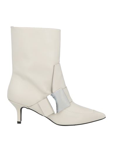 Nila & Nila Woman Ankle Boots Ivory Size 8 Soft Leather In White