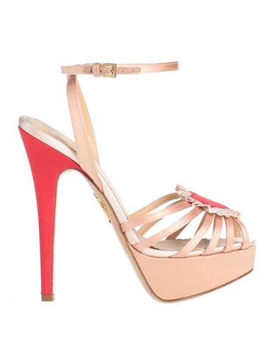 Charlotte Olympia Woman Sandals Pink Size 6.5 Textile Fibers