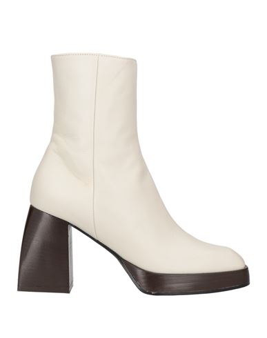 Nila & Nila Woman Ankle Boots Ivory Size 9 Soft Leather In White