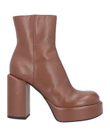 Giampaolo Viozzi Woman Ankle Boots Tan Size 10 Soft Leather In Brown