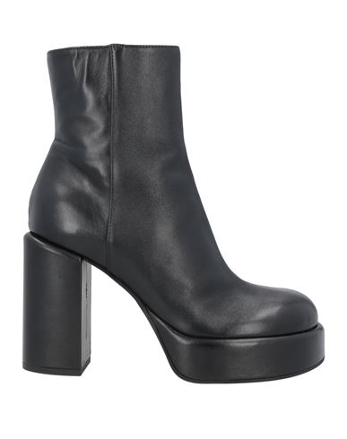 Giampaolo Viozzi Woman Ankle Boots Black Size 10 Soft Leather
