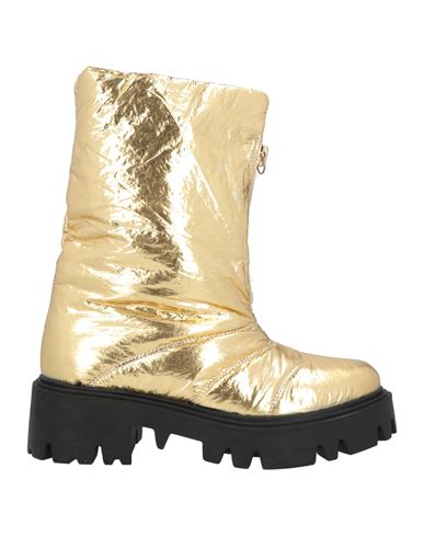 Nila & Nila Woman Ankle Boots Gold Size 7 Textile Fibers