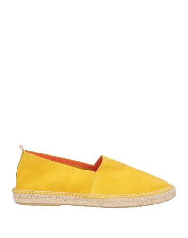 Abarca Man Espadrilles Yellow Size 10 Soft Leather