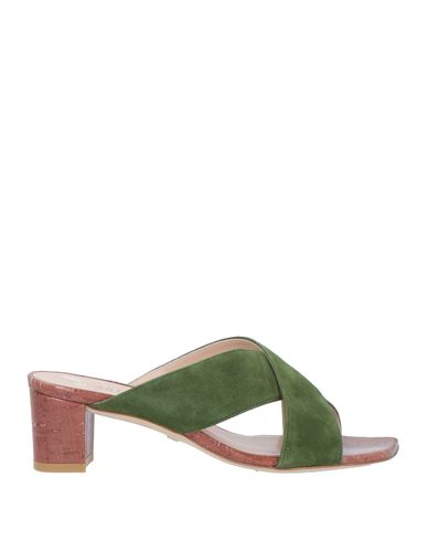 Stuart Weitzman Woman Sandals Green Size 10 Soft Leather