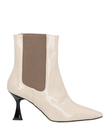 Nila & Nila Woman Ankle Boots Ivory Size 8 Textile Fibers In White