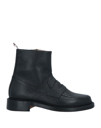THOM BROWNE THOM BROWNE MAN ANKLE BOOTS BLACK SIZE 11 SOFT LEATHER