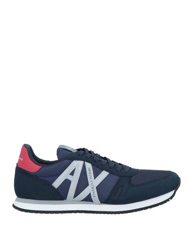 Armani Exchange Man Sneakers Midnight Blue Size 12 Textile Fibers