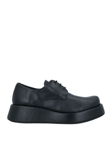 Paloma Barceló Woman Lace-up Shoes Black Size 8 Soft Leather
