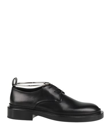 Jil Sander Black Royal Anklet Leather Brogues In Black