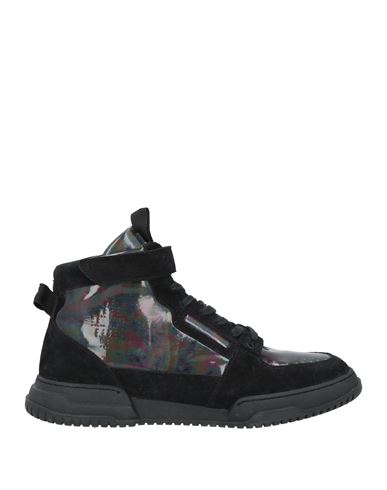 Marcelo Burlon County Of Milan Marcelo Burlon Man Sneakers Black Size 10 Soft Leather In Black